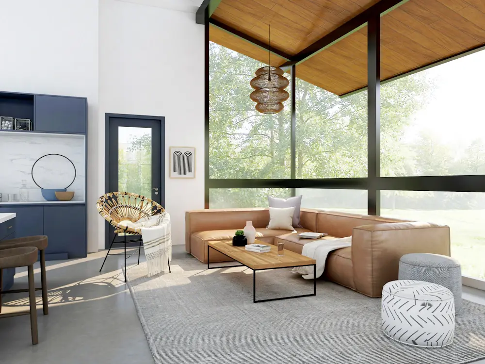 Minimal interior with natural light